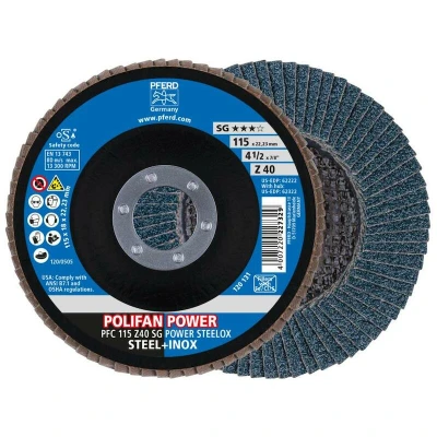 Afbeelding van PFERD 67784115 Z Sg Power Steelox Lamellenschijf Diameter 115 mm Boordiameter 22.23 10 stuk(s)