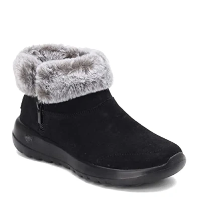 Afbeelding van Skechers On The Go Joy Savvy 144003 BKGY, Vrouwen, Zwart, Laarzen,Sneeuw laarzen, maat: 37