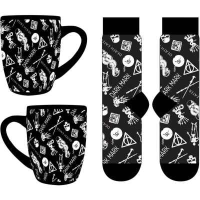 Afbeelding van Pyramid Harry Potter mok en sokken set, Kopje, Wit, Zwart