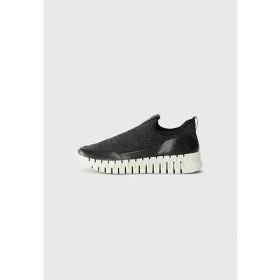Afbeelding van ECCO Gruuv Sneakers laag, Dames, Maat: 37, Black/magnet Textiel/ synthetisch