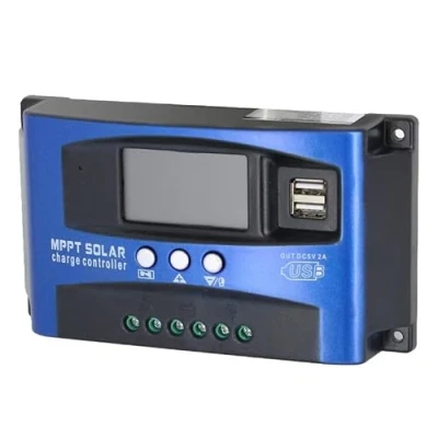 Afbeelding van Yoving MPPT Solar laadregelaar 100 A waterdicht voor zonne installaties 12 V/24 V PV ingang max lcd display (zonnepaneel, batterij, camper)