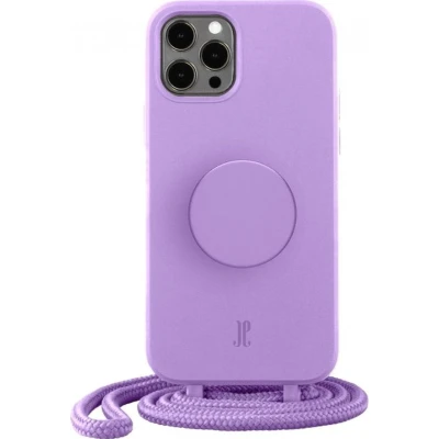 Afbeelding van Apple iPhone 13 Pro Max Hoesje Just Elegance PopGrip Serie TPU Backcover Lavendel Geschikt Voor