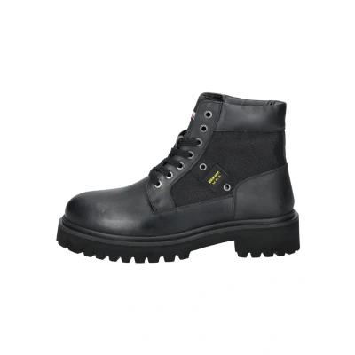 Afbeelding van Blauer, FABUXTON03 Chaussure Mid Cuir, Mode Homme, Noir , 41 EU