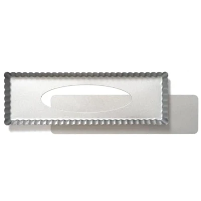 Afbeelding van Decora 0070026 taartvorm met antiaanbaklaag, rechthoekig, 35 x 11 2,5 cm, staal, grijs, h cm
