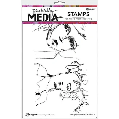Afbeelding van Ranger Dina Wakley MEdia Cling Stamps Thoughtful Women (MDR69614)