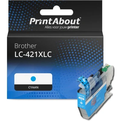 Afbeelding van Huismerk Brother LC 421XLC Inktcartridge Cyaan Hoge capaciteit