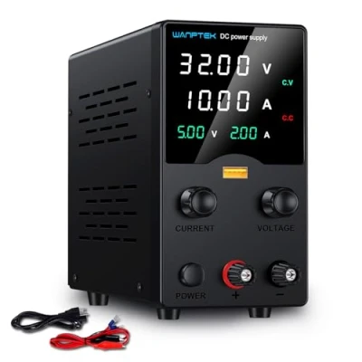 Afbeelding van WANPTEK POWER Instelbare stroombron, 30 V, 10 A, laboratoriumvoeding met afstandsbediening, encoder (GA3010H (0 V/0 A))