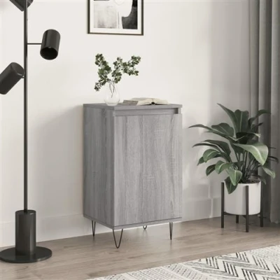 Afbeelding van vidaXL Dressoir 40x35x70 cm bewerkt hout grijs sonoma