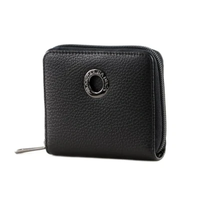 Afbeelding van MANDARINA DUCK Leren Portemonnee Mellow Leather Zip Wallet Nero Zwart