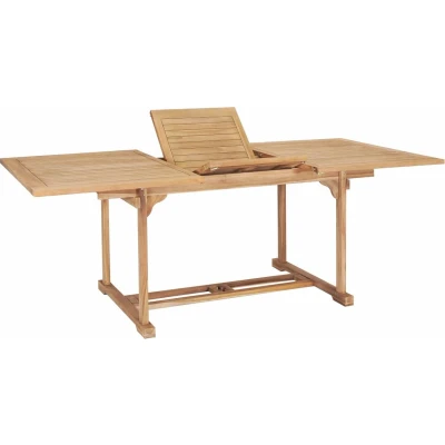 Afbeelding van Tuintafel verlengbaar 150 200x100x75 cm massief teakhout