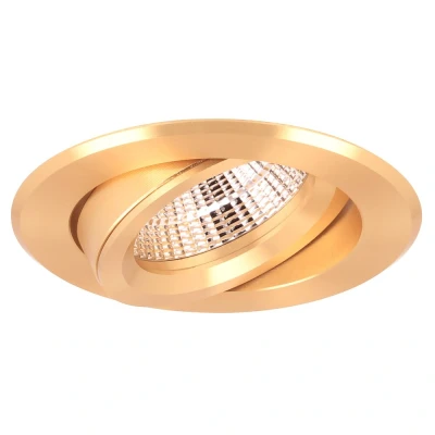 Afbeelding van Yphix Verona Inbouwspot Goud Rond Kantelbaar 1 Lichtpunt Ø 82mm LEDdirect.nl
