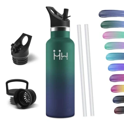 Afbeelding van HoneyHolly 750 ml thermosfles, BPA vrij, dubbelwandig, vacuüm, 18/8 roestvrij staal, sportfles, fiets