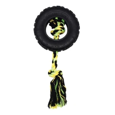 Afbeelding van Happy Pet Grrrelli Tyre Tugger Zwart / Groen 44X18,5X5 CM (407850)