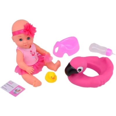 Afbeelding van Baby Rose Drink en Plaspop, 30cm met Accessoires