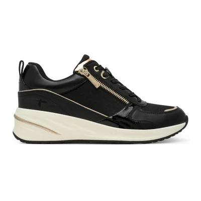 Afbeelding van Tamaris Baskets basses pour femme Noir/doré Taille 41 EU, Black Gold., EU