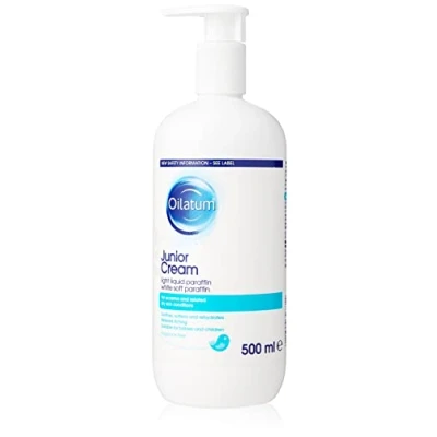 Afbeelding van Oilatum Junior verzachtende crème voor eczeem en droge, rustgevende hydraterende huid de gevoelige huid, jeuk, verlichting aanbevolen door dermatologen, 1 x 500 ml