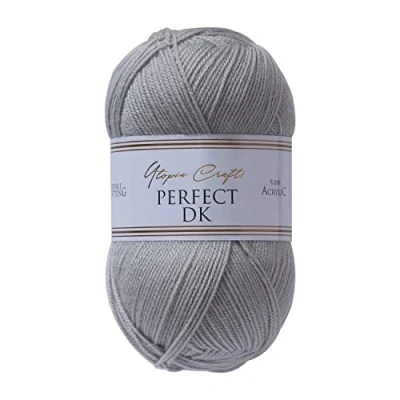Afbeelding van Utopia Crafts DK dubbel breigaren, 100 g (grijs)