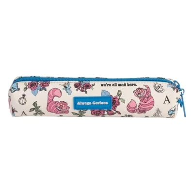 Afbeelding van Grupo Erik Disney Alice in Wonderland schooletui 20 x 4 cm klein rond etui met ritssluiting, mini van kunstleer, schoolbenodigdheden, Wit, School