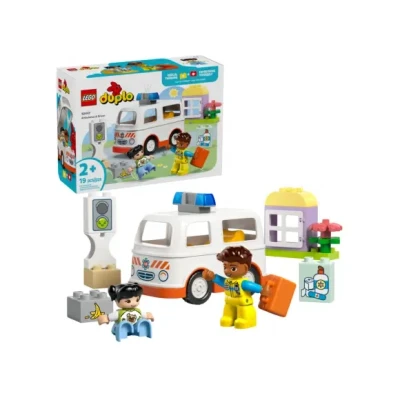 Afbeelding van LEGO DUPLO Ambulance met chauffeur voor fantasiespel 10447