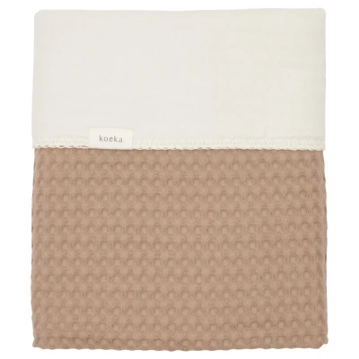Afbeelding van Koeka Deken Wieg Wafel Fleece Caffe