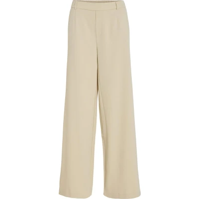 Afbeelding van VILA Varone WIDE Broek, Dames, Maat: 34, Sandshell