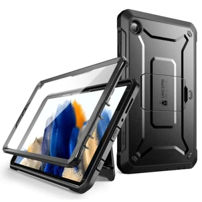 Afbeelding van Supcase Unicorn Beetle Pro Tablethoes Geschikt voor Samsung Galaxy Tab A9 Met ingebouwde screenprotector Kickstand Full Body Protectie Zwart