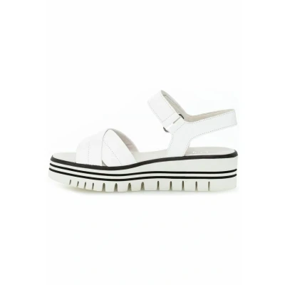 Afbeelding van Gabor Sandalen met plateauzool weiss, Dames, Maat: 40.5, Weiss Schoenen