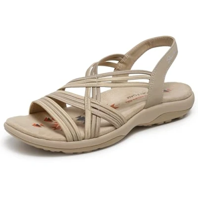 Afbeelding van Skechers Reggae Slim Simply Stretch Damessandalen, Natuurlijk taupe