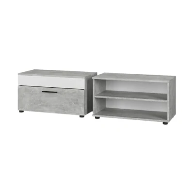 Afbeelding van Vicco BernoWandmeubel 2 delen Beton/Wit