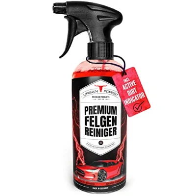 Afbeelding van Professionele velgenreiniger voor aluminium velgen en stalen auto onderhoud zomerbanden / winterbanden premium van URBAN Forest (1000 ml)