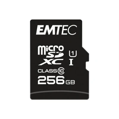 Image de EMTEC Elite Gold Carte mémoire flash (adaptateur SD inclus(e)) 256 Go UHS I U1 / Class10 microSDXC