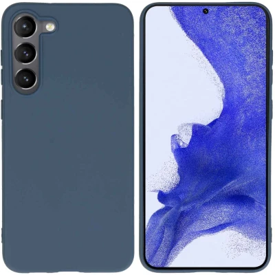 Afbeelding van iMoshion Hoesje Geschikt voor Samsung Galaxy S23 Plus Siliconen EasyGrip Backcover Donkerblauw