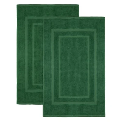 Afbeelding van Naturemark badmat, 2 stuks, 100% katoen, 50 x 80 cm, donkergroen.