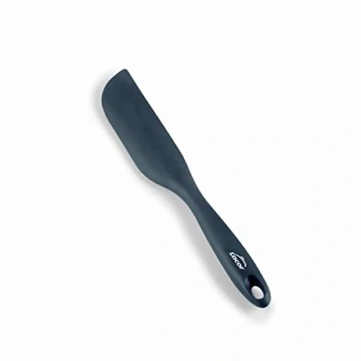 Afbeelding van Lacor 64471 keukenschraper grijs, smal figuur, siliconen, keukengerei, ergonomische handgreep, anti aanbaklaag, hoge temperatuurbestendigheid, vaatwasmachinebestendig, lengte 27 cm