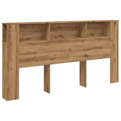 Afbeelding van vidaXL Hoofdbordkast 200x18,5x102,5 cm bewerkt hout artisanaal eiken