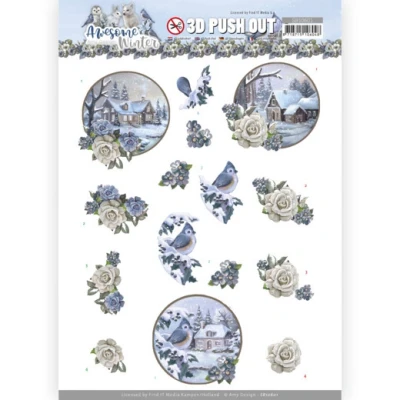 Afbeelding van 3D Push Out Amy Design Awesome Winter Village