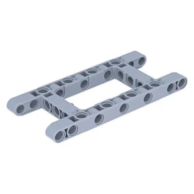 Afbeelding van LEGO 5 x Technic, Liftarm 11 Open Center Frame Dik Licht Bluish Grijs