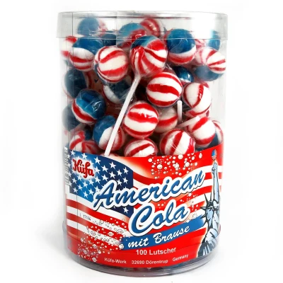 Afbeelding van USA Cola Sherbet Lolly 100 Stuks