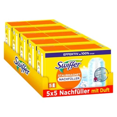 Afbeelding van Swiffer pièces de rechange pour couette Capture poussière, avec parfum Ambipur, attrape et piège la poussière 25 (5x5)