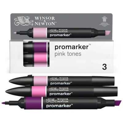Afbeelding van Winsor &amp; Newton Promarker Set van 3 roze tinten