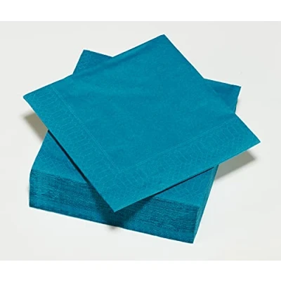 Afbeelding van tafelwaren 50 watten servetten 33 x cm 2 laags eend blauw FSC, cellulose,