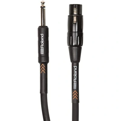 Image de Roland Câble micro symétrique gamme Connecteurs XLR vers jack 1/4 de pouce, 6 m RMC B20 HIZ