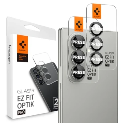Afbeelding van Spigen Glas.tR EZ Fit Optik Pro camerabescherming voor Samsung Galaxy Z Fold7, 2 stuks, inclusief installatieset, hardheid 9H, krasbestendig