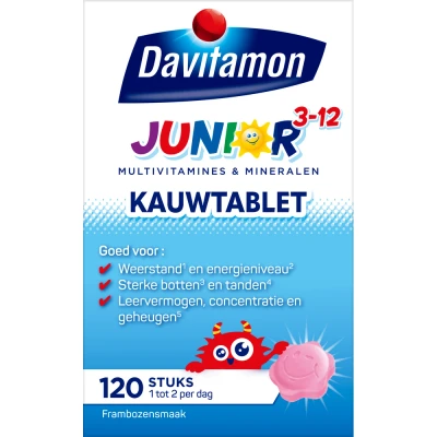 Afbeelding van Davitamon Junior 3+ Kauwvitamines Framboos