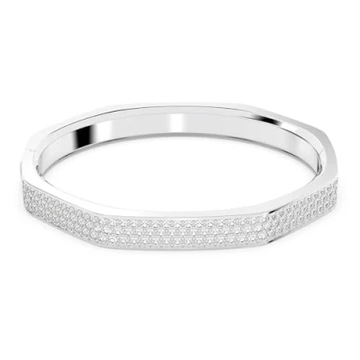 Afbeelding van Swarovski Dextera Octagon PAVÉ Armband, Dames, Maat: Large, Silver tone
