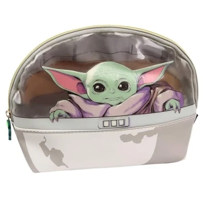 Afbeelding van Star Wars Baby Yoda Beige, Ruime Reiscosmeticatas