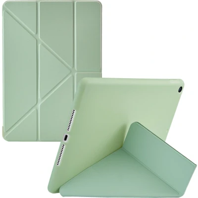 Afbeelding van iMoshion tablet Hoes Geschikt voor iPad 9 (2021) 9e generatie / 7 (2019) 7e 8 (2020) 8e Origami Bookcase Lichtgroen