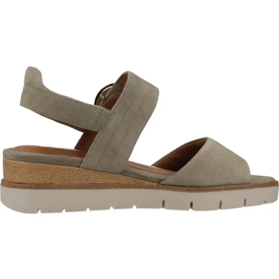 Afbeelding van Tamaris Sandalen met plateauzool sage, Dames, Maat: 39, Sage Veloursleer