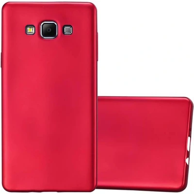Afbeelding van Cadorabo Hoesje geschikt voor Samsung Galaxy A7 2015 in METALLIC ROOD Beschermhoes gemaakt van flexibel TPU silicone Case Cover