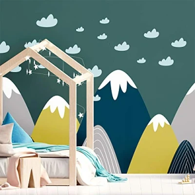 Afbeelding van muursticker kinderen decoratie babykamer kinderkamer Scandinavisch wandtattoo Scandinavische reusachtige